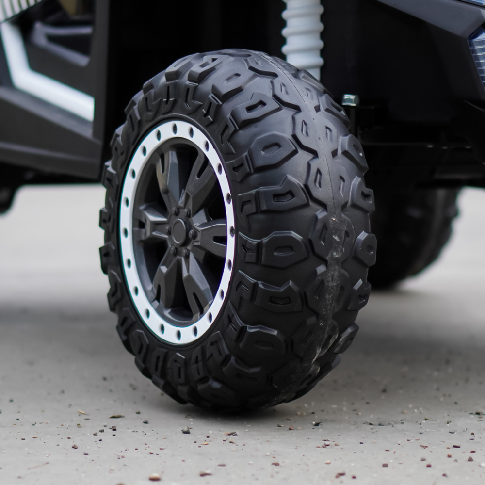 UTV electric pentru 2 copii intre 3-11 ani, Racing 300W 4x4 24V 7ah cu ROTI MOI #Alb [15]