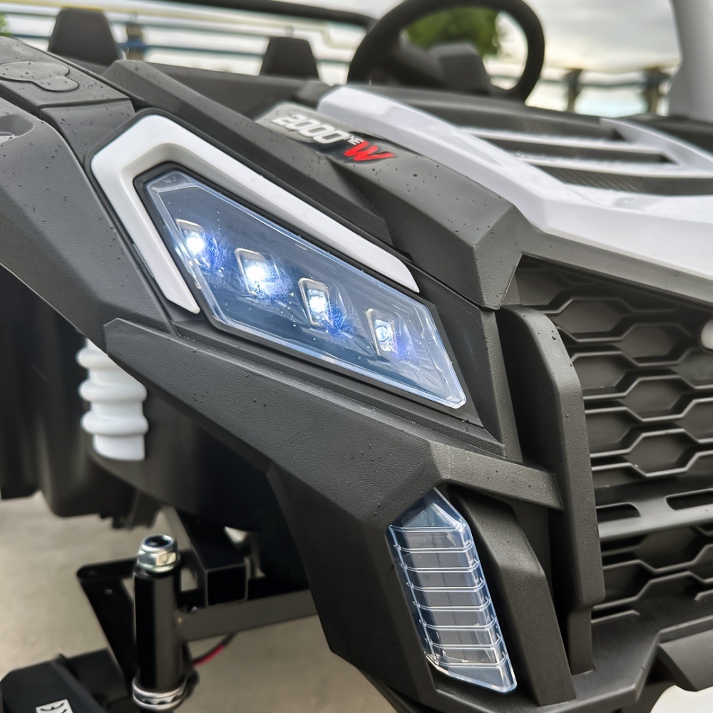 UTV electric pentru 2 copii intre 3-11 ani, Racing 300W 4x4 24V 7ah cu ROTI MOI #Alb [14]