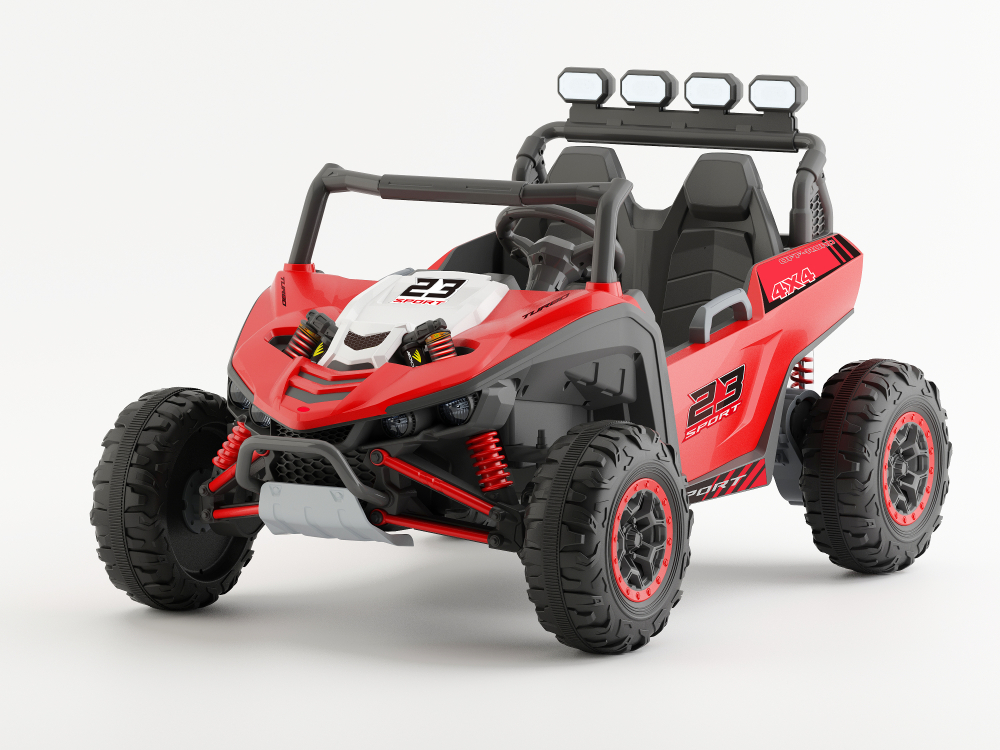 UTV electric pentru 2 copii Kinderauto Arrow Dune-Buggy 220W 12V, premium Rosu [6]