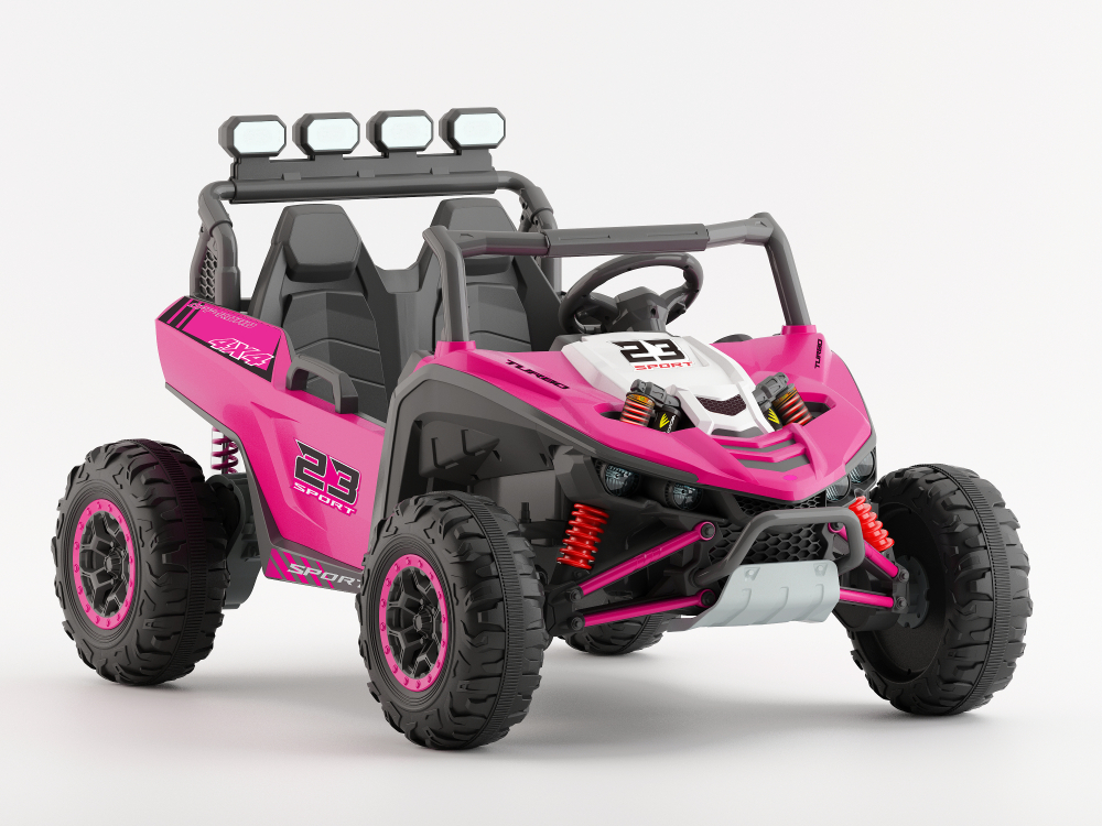 UTV electric pentru 2 copii Kinderauto Arrow Dune-Buggy 220W 12V, premium Roz [3]