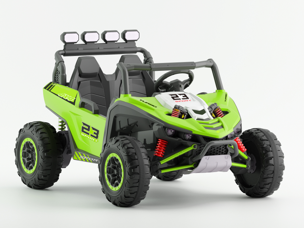 UTV electric pentru 2 copii Kinderauto Arrow Dune-Buggy 220W 12V, premium Verde [3]