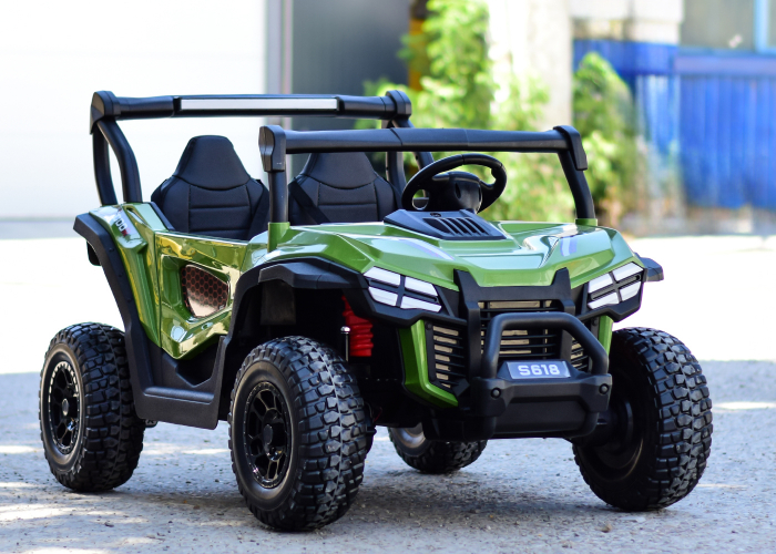 UTV electric pentru 2 copii Kinderauto Buggy-Truck 200W 12V, premium, culoare Army green [2]
