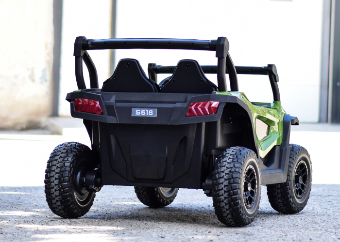 UTV electric pentru 2 copii Kinderauto Buggy-Truck 200W 12V, premium, culoare Army green [7]