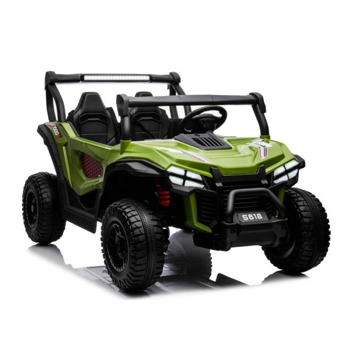 UTV electric pentru 2 copii Kinderauto Buggy-Truck 200W 12V, premium, culoare Army green Produse in stoc 2023-09-26