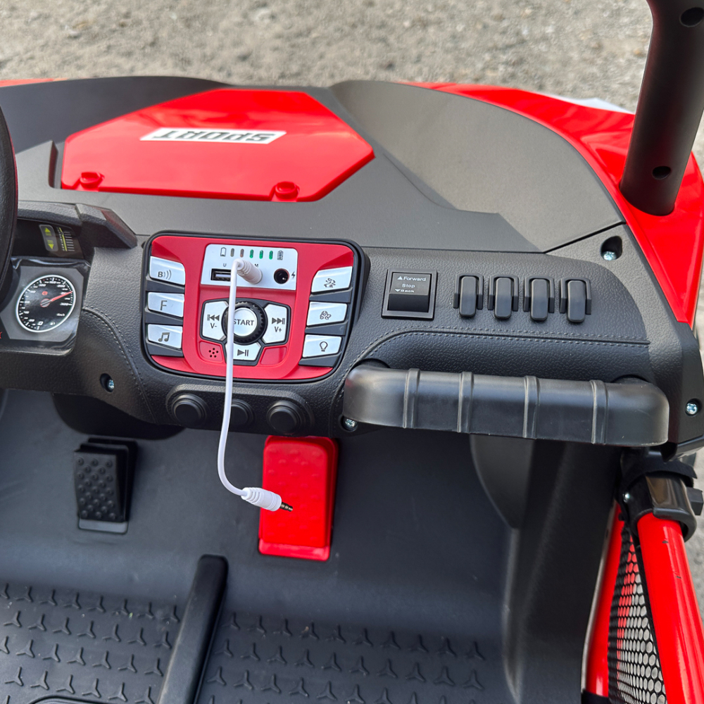 UTV electric pentru 2 copii Kinderauto Dune-Buggy 200W 12V, cu roti MOI, culoare Rosu [17]