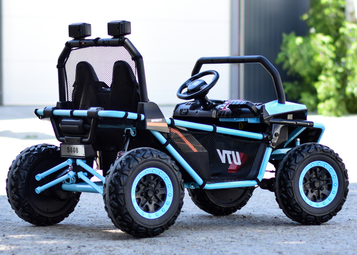 UTV electric pentru 2 copii Kinderauto Dune-Buggy 200W 24V, premium, culoare Albastru [7]