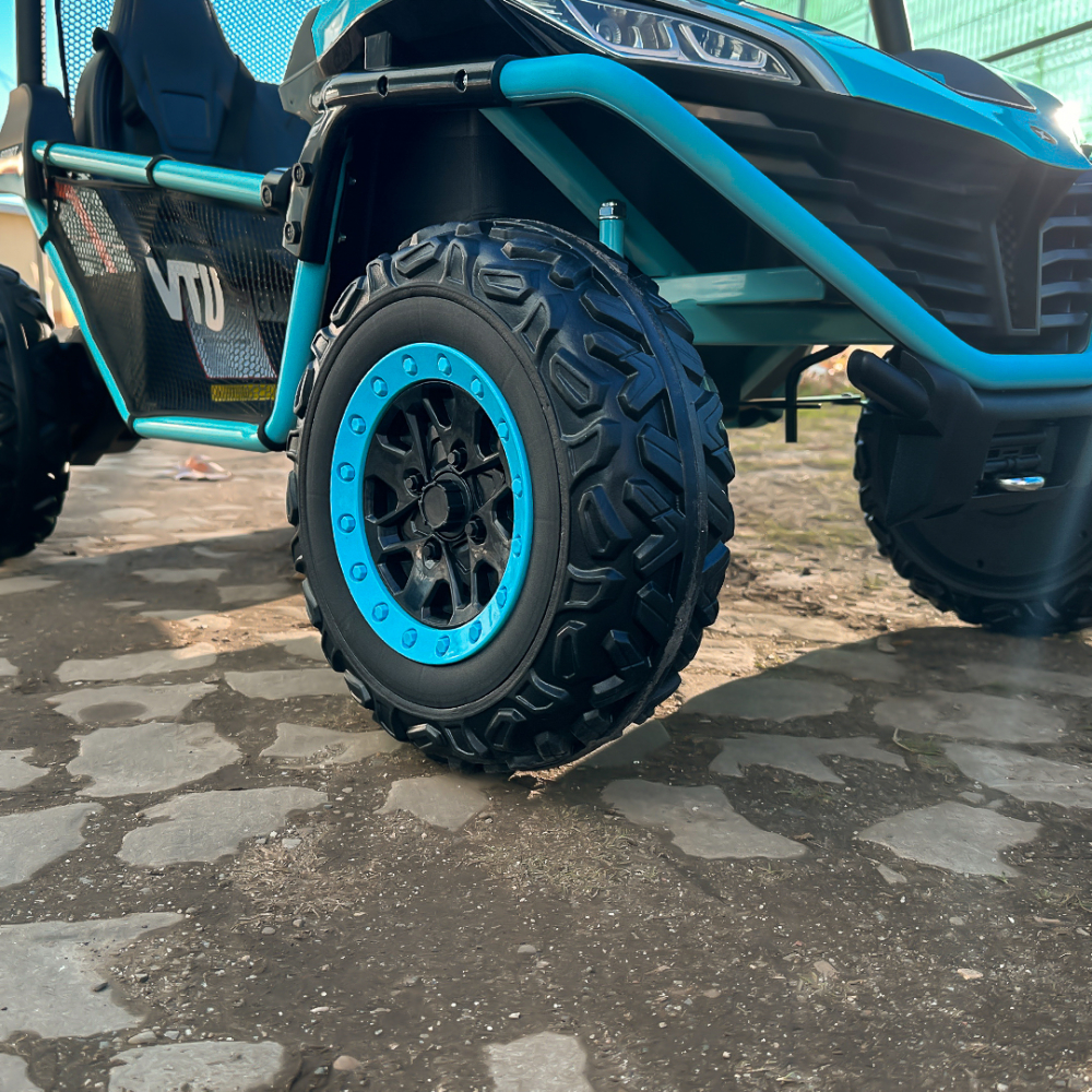 UTV electric pentru 2 copii Kinderauto Dune-Buggy 200W 12V, cu roti MOI, culoare Albastru [9]