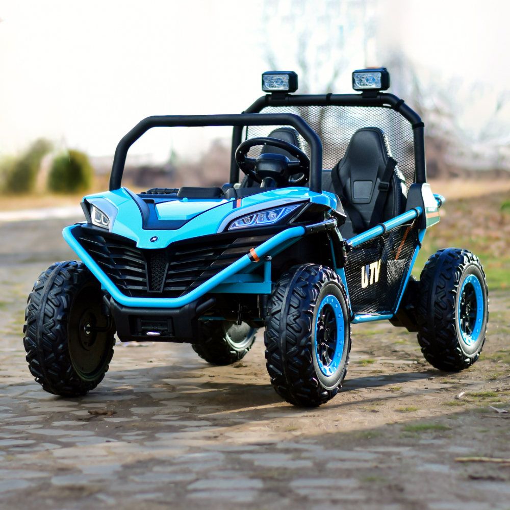 UTV electric pentru 2 copii Kinderauto Dune-Buggy 200W 12V, cu roti MOI, culoare Albastru [2]