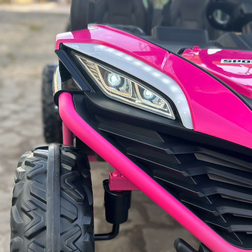 UTV electric pentru 2 copii Kinderauto Dune-Buggy 300W 24V, cu roti MOI, culoare Rose [18]