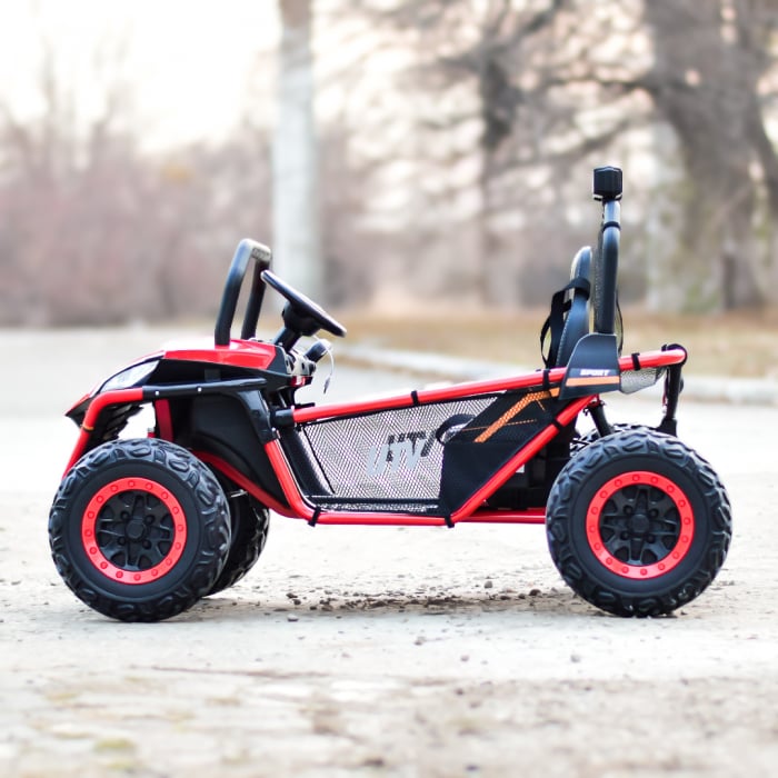 UTV electric pentru 2 copii Kinderauto Dune-Buggy 300W 24V, cu roti MOI, culoare Rosie [11]