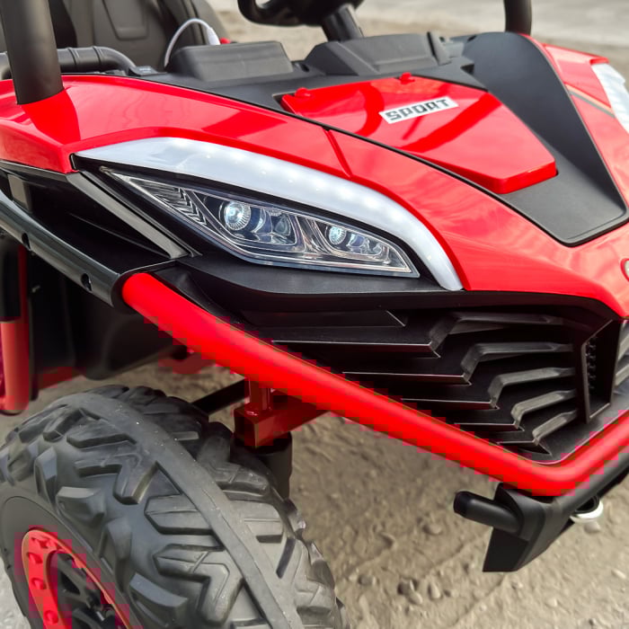 UTV electric pentru 2 copii Kinderauto Dune-Buggy 300W 24V, cu roti MOI, culoare Rosie [13]