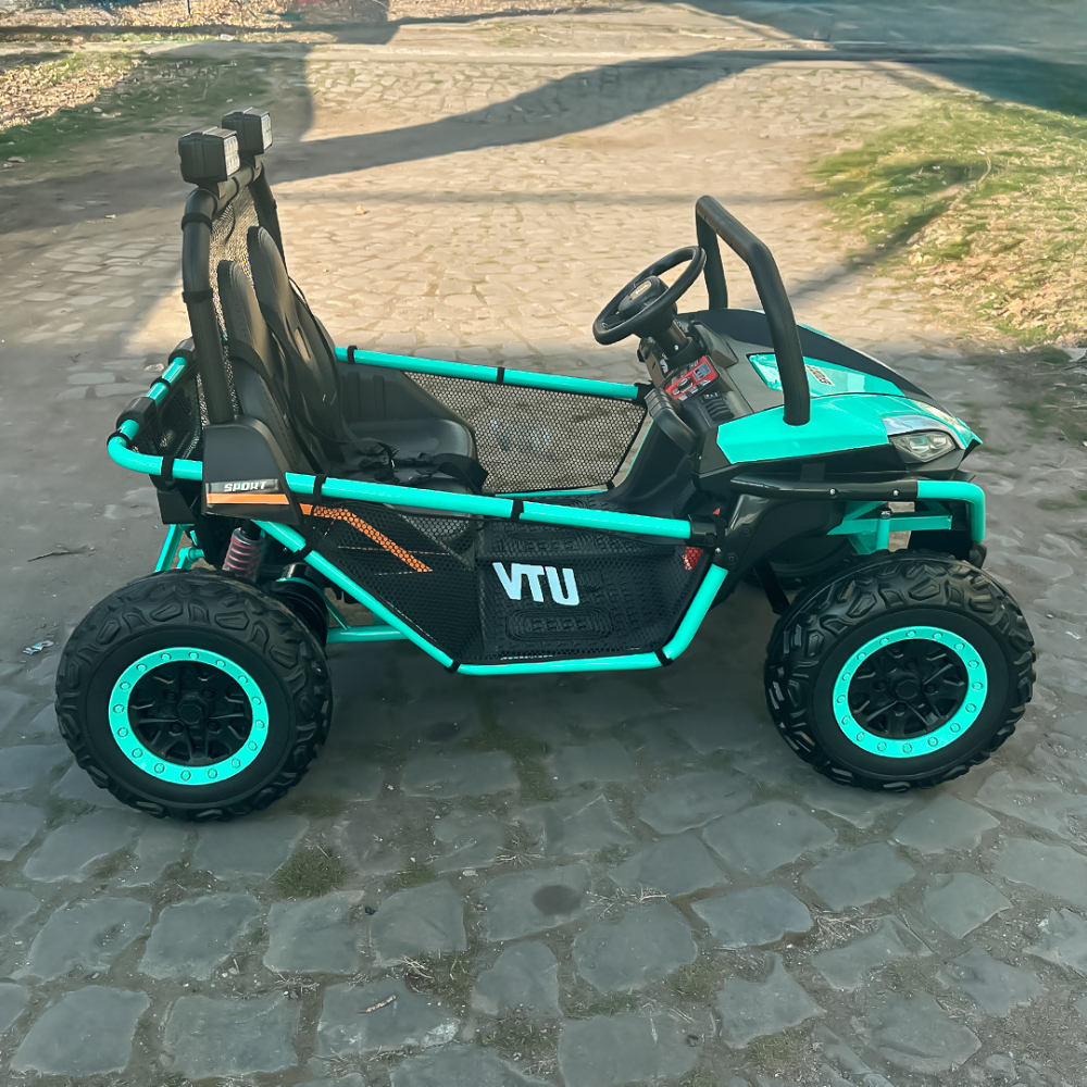 UTV electric pentru 2 copii Kinderauto Dune-Buggy 300W 24V, cu roti MOI, culoare Verde [4]
