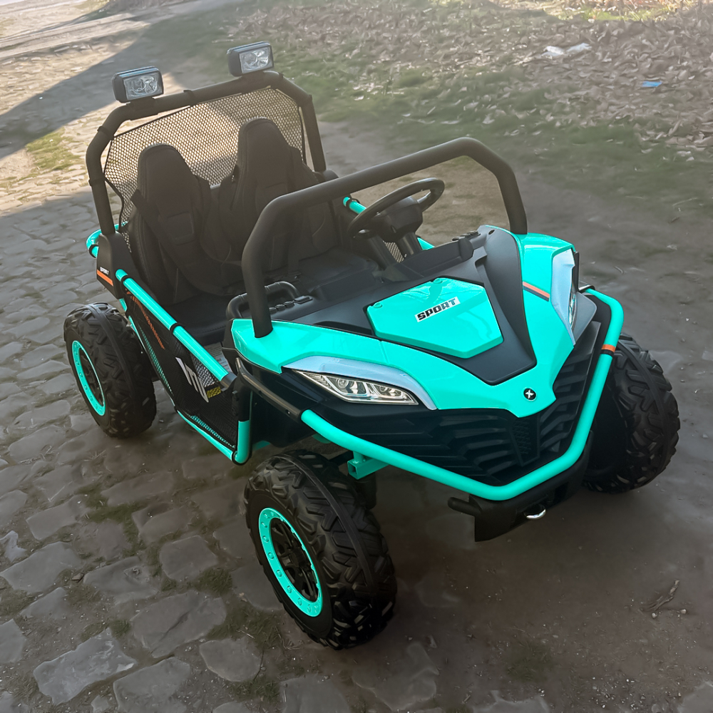 UTV electric pentru 2 copii Kinderauto Dune-Buggy 300W 24V, cu roti MOI, culoare Verde [5]