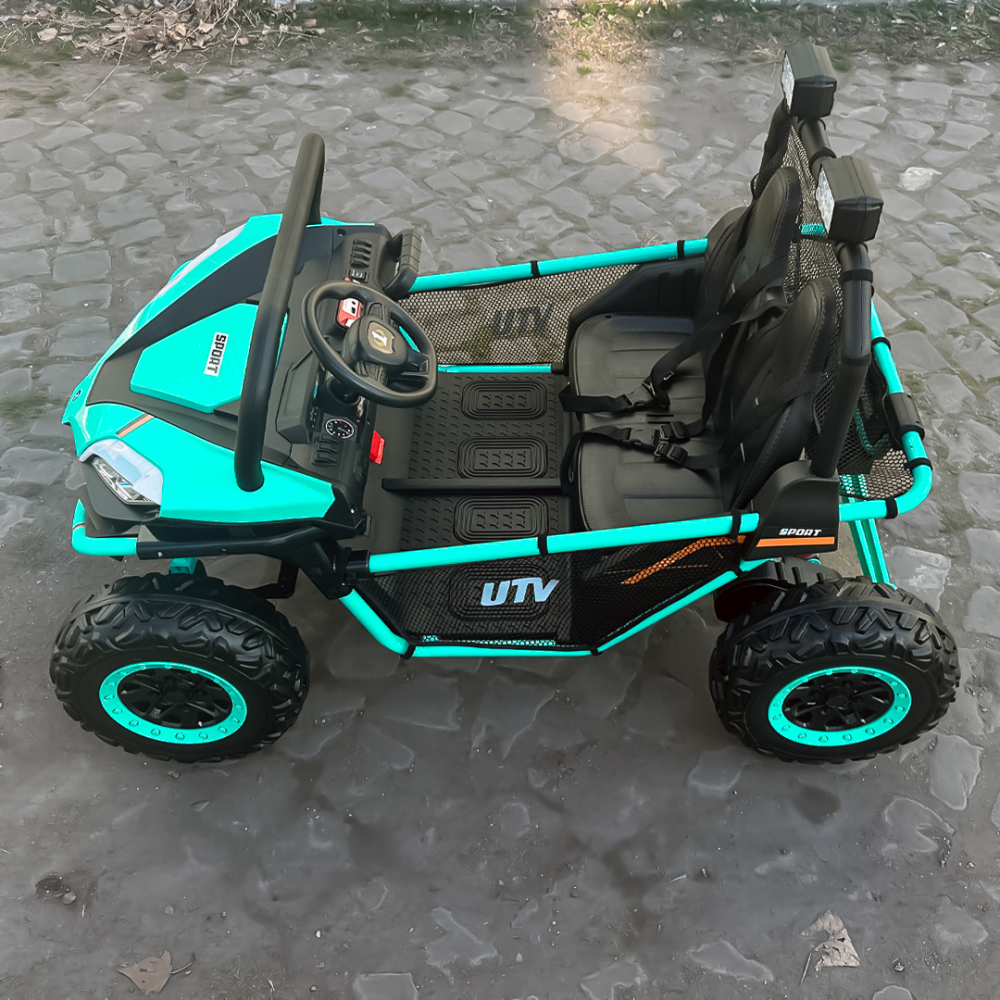 UTV electric pentru 2 copii Kinderauto Dune-Buggy 300W 24V, cu roti MOI, culoare Verde [8]