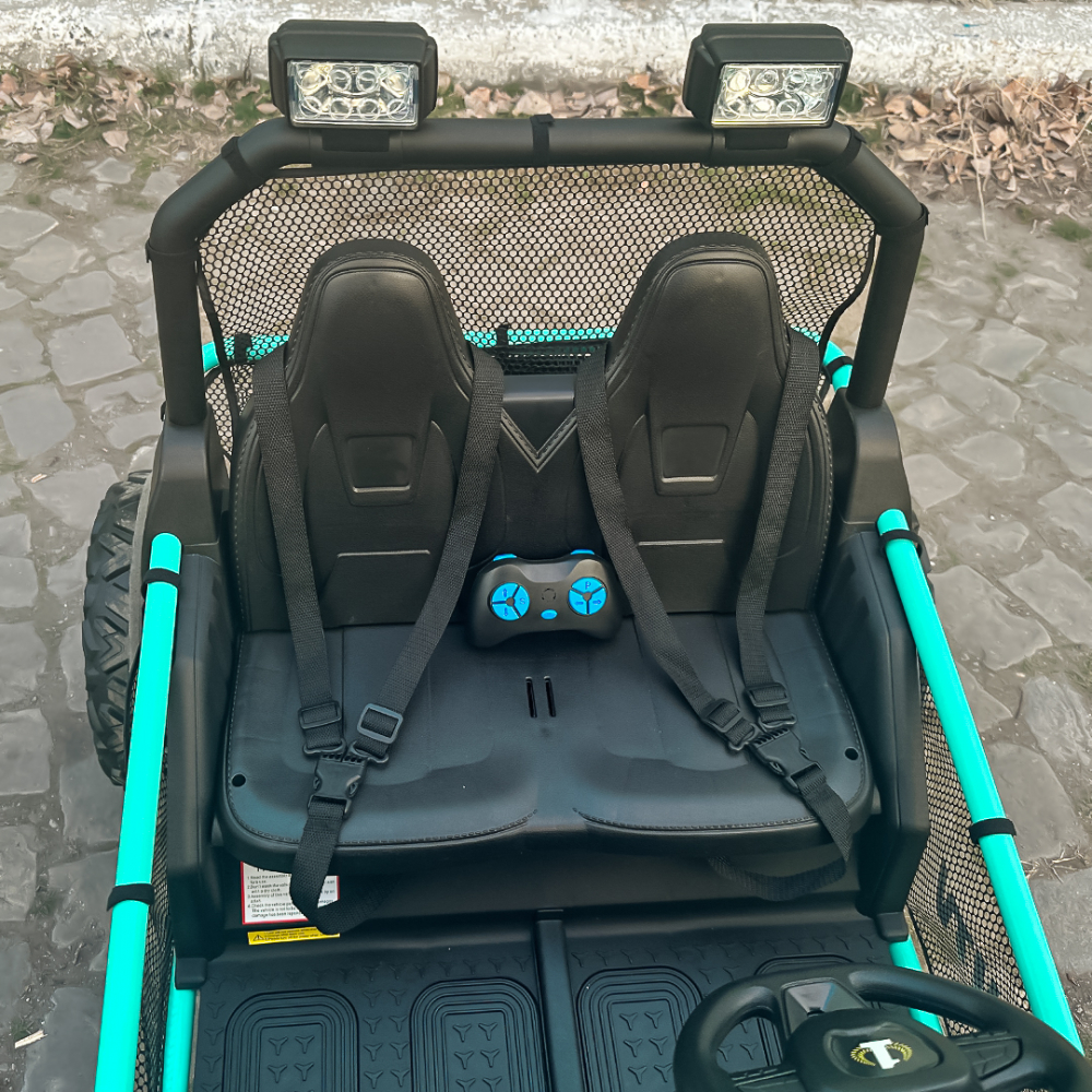 UTV electric pentru 2 copii Kinderauto Dune-Buggy 300W 24V, cu roti MOI, culoare Verde [13]