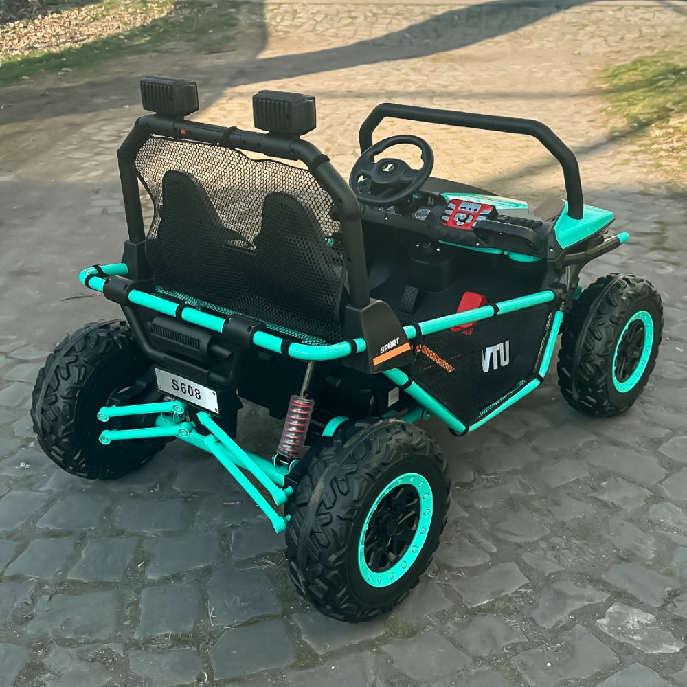 UTV electric pentru 2 copii Kinderauto Dune-Buggy 300W 24V, cu roti MOI, culoare Verde [11]
