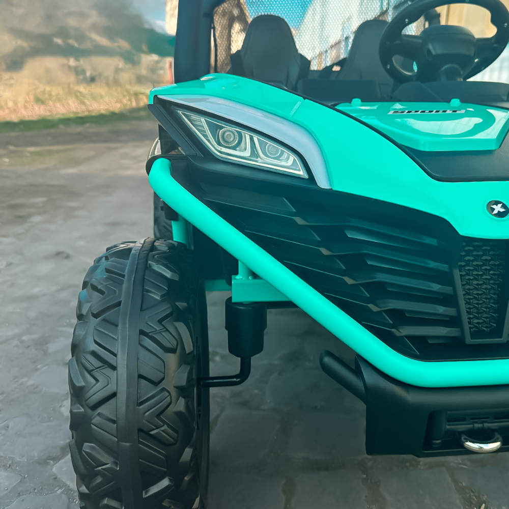 UTV electric pentru 2 copii Kinderauto Dune-Buggy 300W 24V, cu roti MOI, culoare Verde [6]