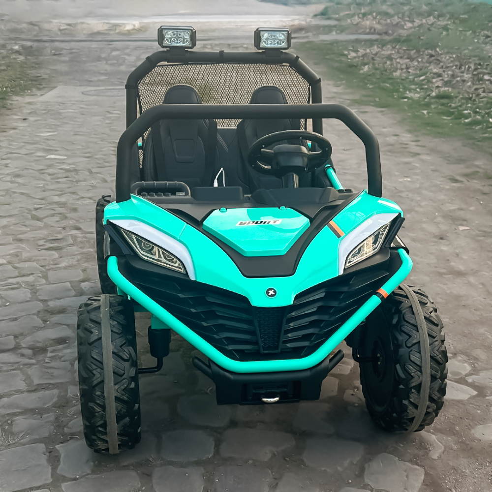 UTV electric pentru 2 copii Kinderauto Dune-Buggy 300W 24V, cu roti MOI, culoare Verde [12]