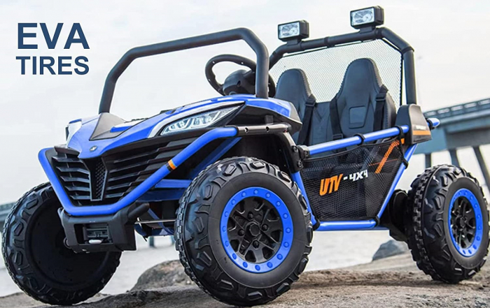 UTV electric pentru 2 copii Kinderauto Dune-Buggy 300W 24V, cu roti MOI, culoare Albastru [19]