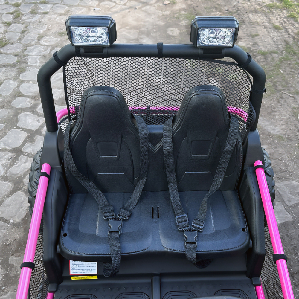UTV electric pentru 2 copii, Kinderauto Dune-Buggy, 4x4, 200W, 12V, cu roti MOI, rose [12]
