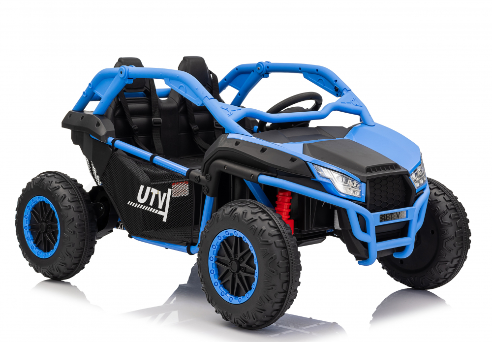 UTV electric copii, Kinderauto Dune-Buggy SPORT, 2 scaune individuale, putere 800W, 24V, echipat premium, albastru