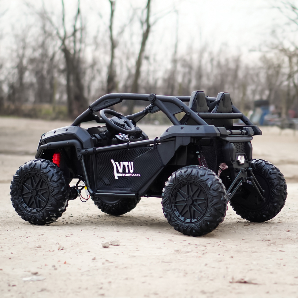 UTV electric pentru 2 copii, Kinderauto Dune-Buggy SPORT, putere 800W, 24V 10Ah, premium, negru [7]