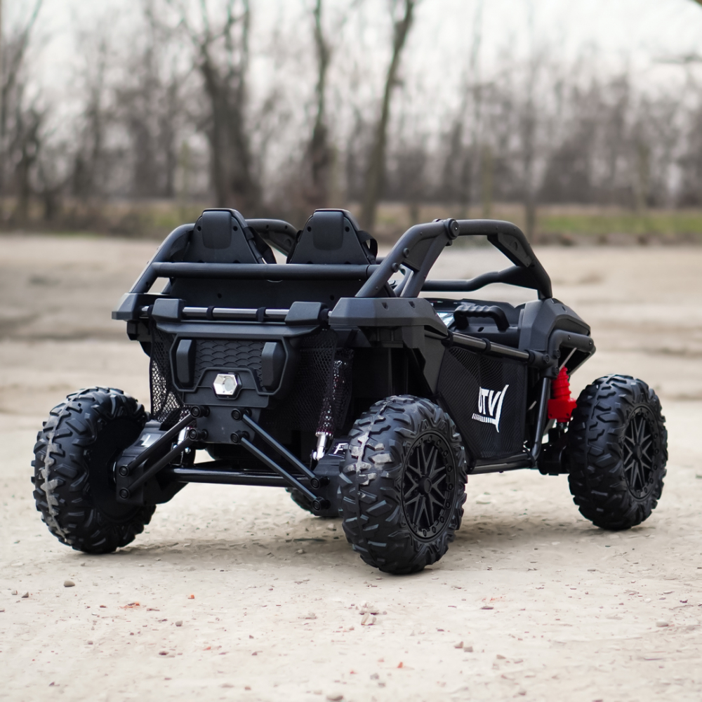 UTV electric pentru 2 copii, Kinderauto Dune-Buggy SPORT, putere 800W, 24V 10Ah, premium, negru [10]