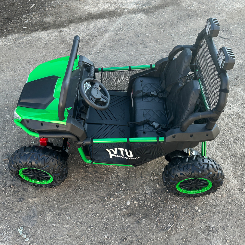 UTV electric pentru 2 copii, Kinderauto Dune-Buggy V2, 800W, 24V 10Ah, echipare premium, verde [12]