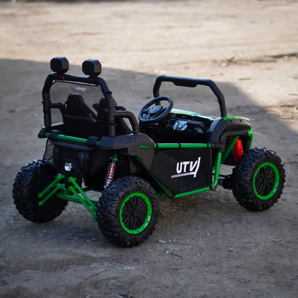 UTV electric pentru 2 copii, Kinderauto Dune-Buggy V2, 800W, 24V 10Ah, echipare premium, verde [7]