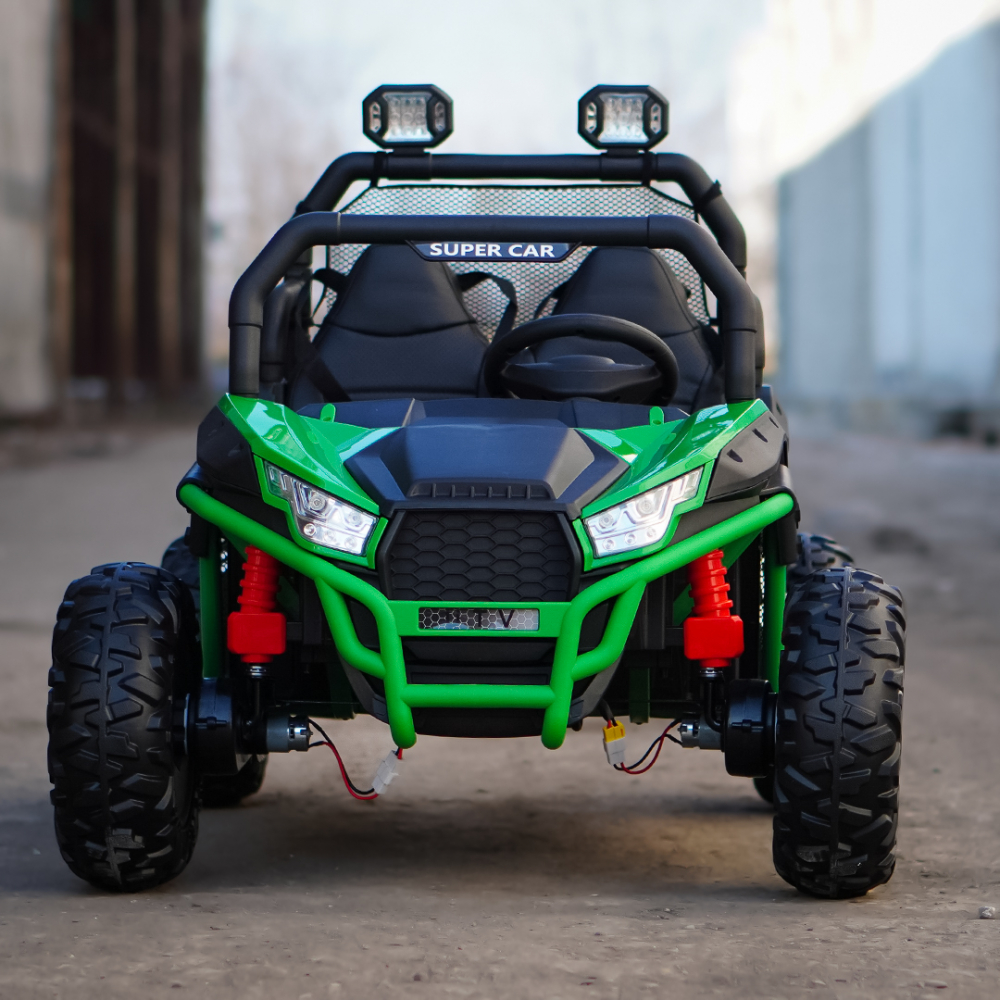 UTV electric pentru 2 copii, Kinderauto Dune-Buggy V2, 800W, 24V 10Ah, echipare premium, verde [2]