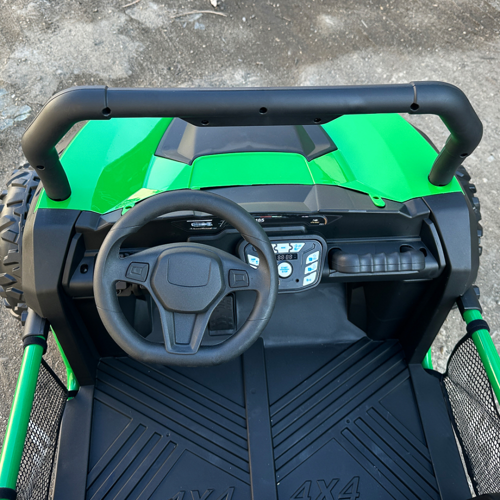 UTV electric pentru 2 copii, Kinderauto Dune-Buggy V2, 800W, 24V 10Ah, echipare premium, verde [16]