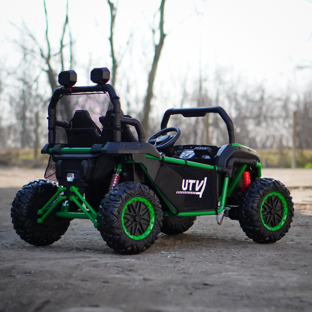 UTV electric pentru 2 copii, Kinderauto Dune-Buggy V2, 800W, 24V 10Ah, echipare premium, verde [6]