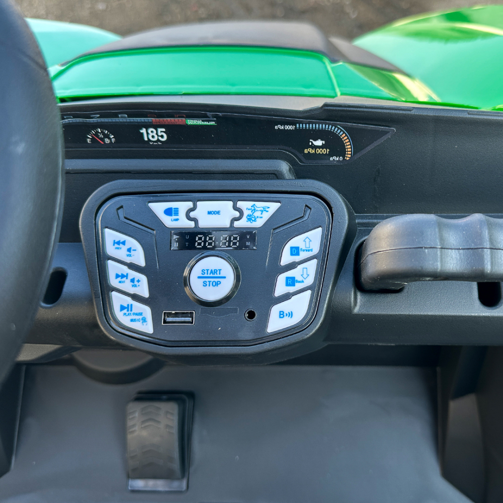 UTV electric pentru 2 copii, Kinderauto Dune-Buggy V2, 800W, 24V 10Ah, echipare premium, verde [17]