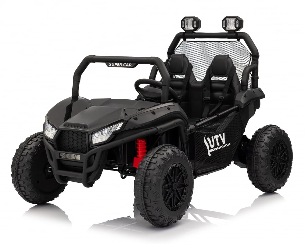 UTV electric pentru copii cu 2 locuri, Kinderauto Dune-Buggy V2, 800W, 24V 10Ah, premium, negru