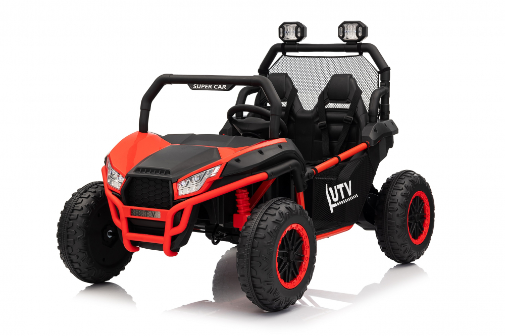 UTV electric pentru copii, Kinderauto Dune-Buggy V2, 2 locuri, putere 800W, 24V 10Ah, echipat premium, rosu [3]