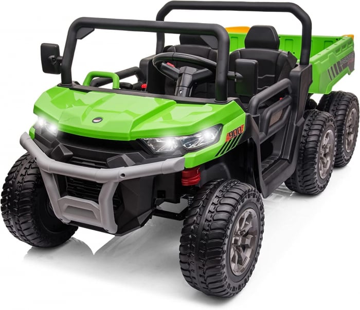 UTV electric pentru 2 copii Kinderauto Farm Tractor 6×6 180W 12V premium, culoare Verde 12V imagine noua responsabilitatesociala.ro