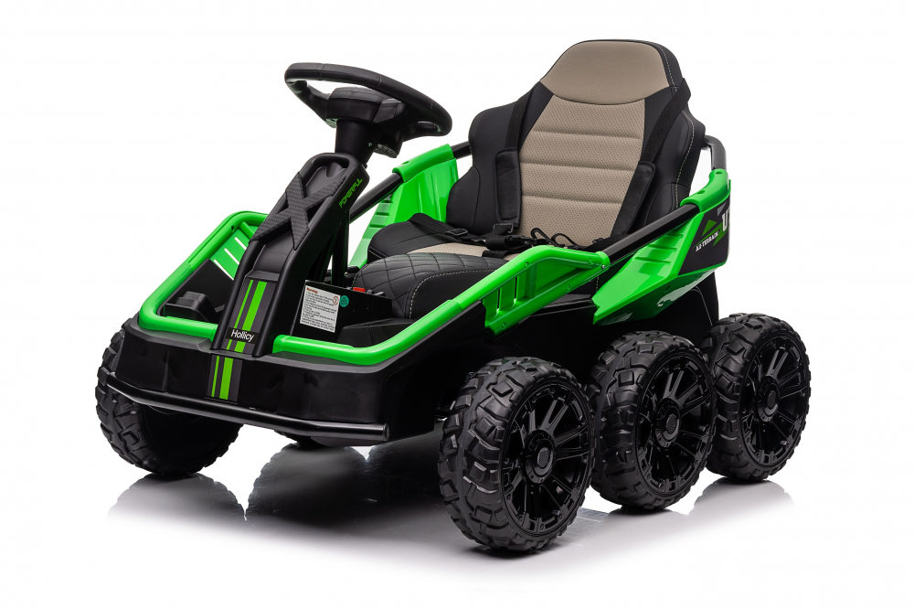 UTV electric pentru 2 copii Kinderauto MoonRider 6×6 180W 24V premium, verde