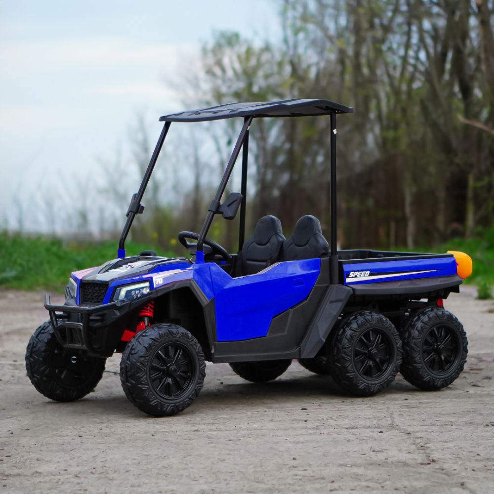 UTV electric pentru 2 copii Kinderauto Gladiator 180W 12V PREMIUM, culoare albastra [5]