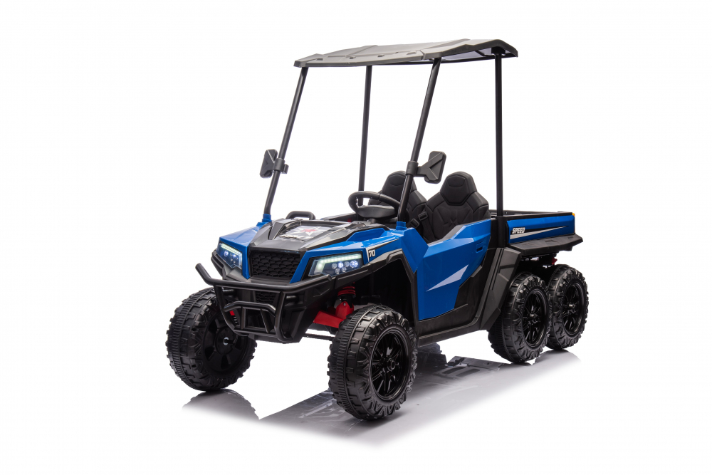 UTV electric pentru 2 copii Kinderauto Gladiator 180W 12V PREMIUM, culoare albastra [20]