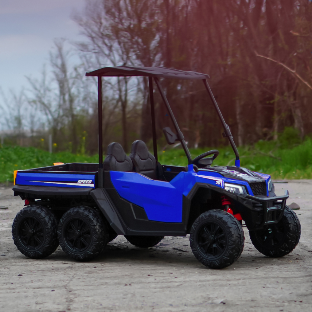 UTV electric pentru 2 copii Kinderauto Gladiator 180W 12V PREMIUM, culoare albastra [11]