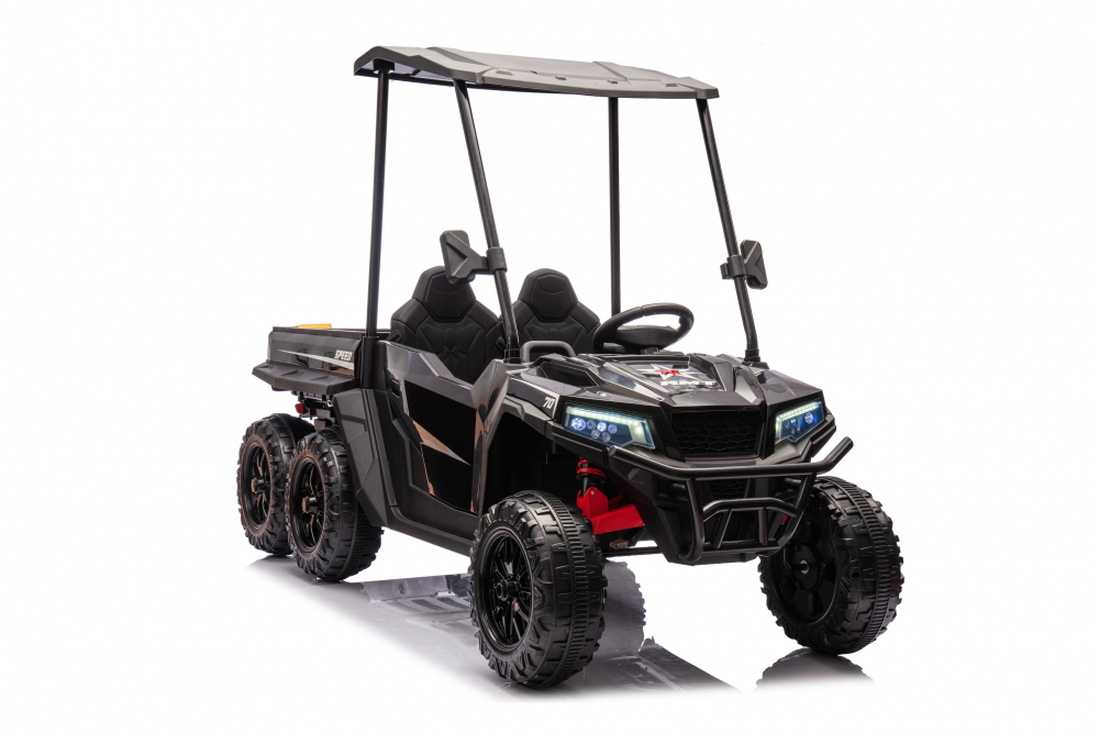 UTV electric pentru 2 copii, Kinderauto Gladiator, putere 180W, 12V, echpare PREMIUM, bluetooth, negru [5]