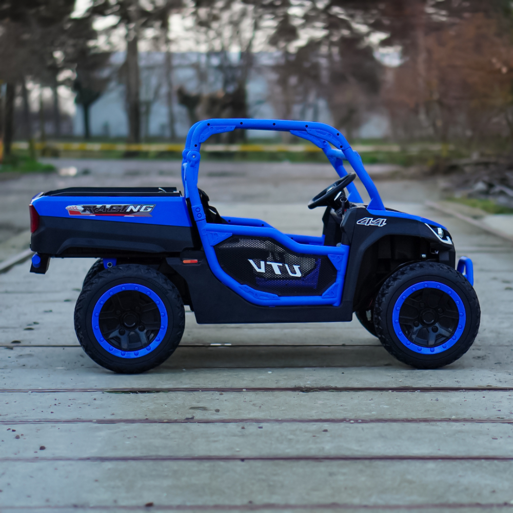 UTV electric pentru 2 copii Kinderauto Ranger 4x4 Sport 300W 24V premium, culoare albastra [4]