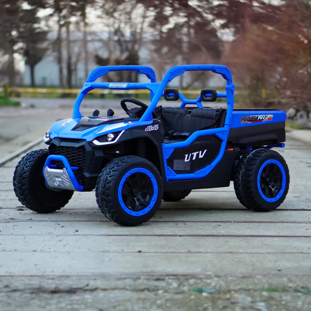 UTV electric pentru 2 copii Kinderauto Ranger 4x4 Sport 300W 24V premium, culoare albastra [9]