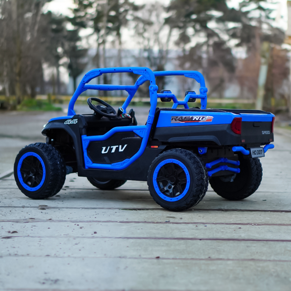UTV electric pentru 2 copii Kinderauto Ranger 4x4 Sport 300W 24V premium, culoare albastra [8]