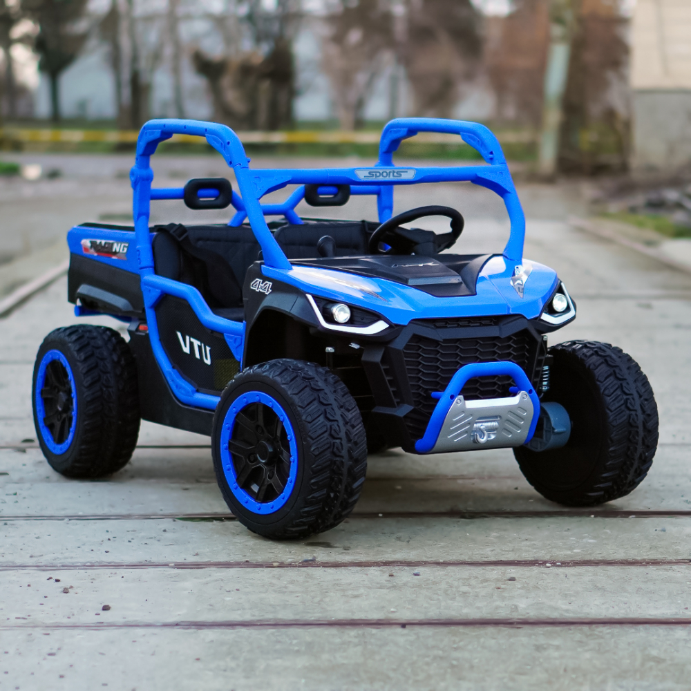 UTV electric pentru 2 copii Kinderauto Ranger 4x4 Sport 300W 24V premium, culoare albastra [10]