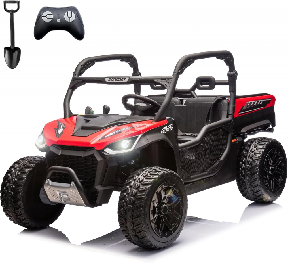 UTV electric pentru 2 copii Kinderauto Ranger 4x4 Sport 300W 24V premium, culoare rosie [2]