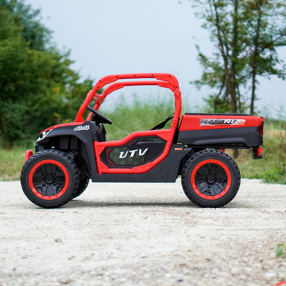 UTV electric pentru 2 copii Kinderauto Ranger 4x4 Sport 300W 24V premium, culoare rosie [11]