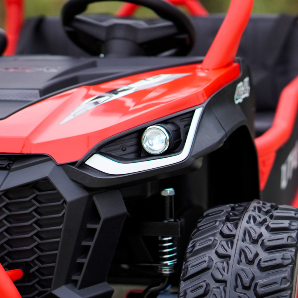 UTV electric pentru 2 copii Kinderauto Ranger 4x4 Sport 300W 24V premium, culoare rosie [15]