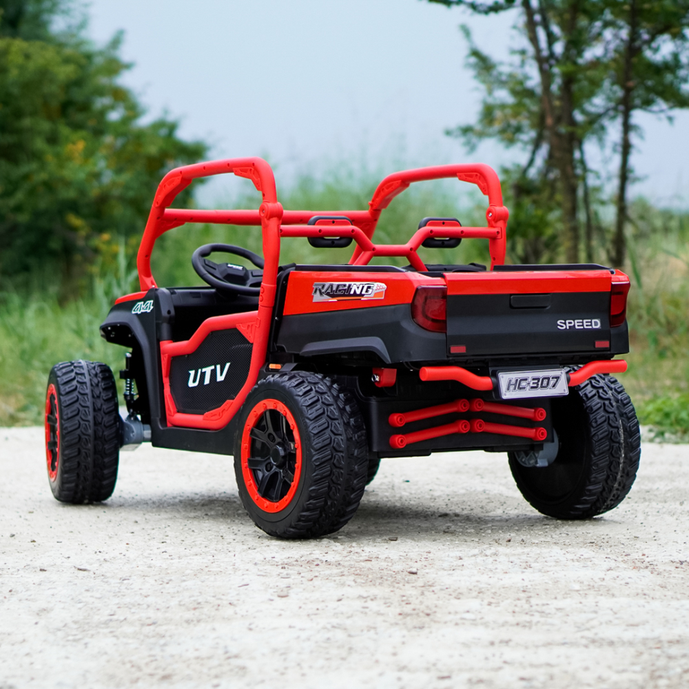 UTV electric pentru 2 copii Kinderauto Ranger 4x4 Sport 300W 24V premium, culoare rosie [9]