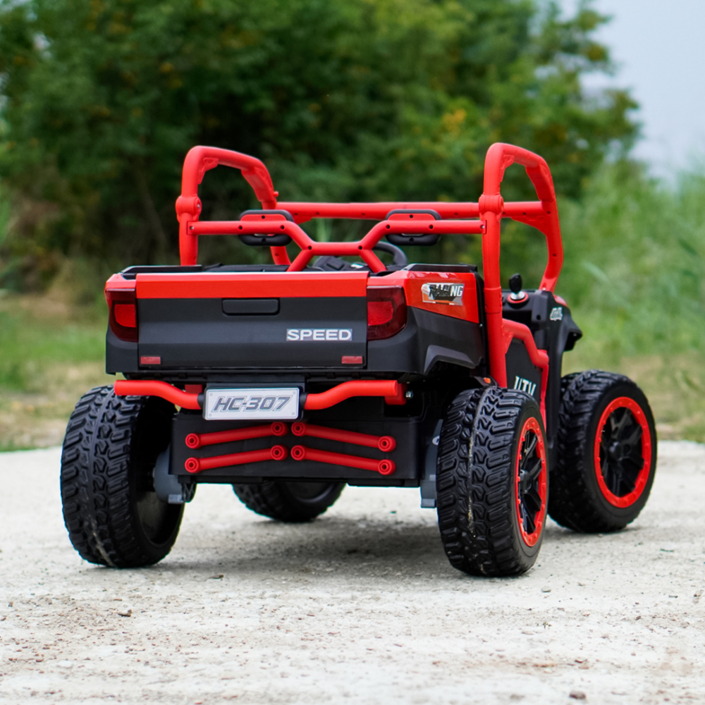 UTV electric pentru 2 copii Kinderauto Ranger 4x4 Sport 300W 24V premium, culoare rosie [8]